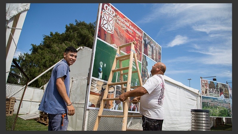 Acondicionando el sector del Centro Navarro.