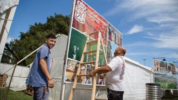 Acondicionando el sector del Centro Navarro.