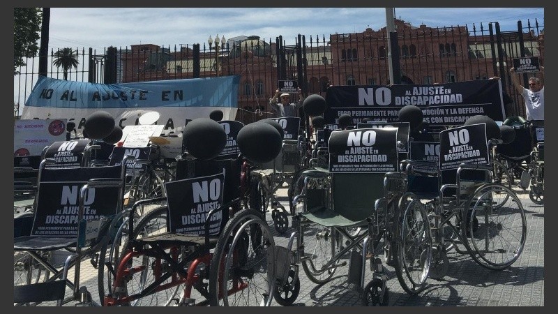 La marcha se realizó este miércoles en la plaza de Mayo.