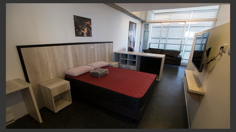 La habitación del técnico de primera división.