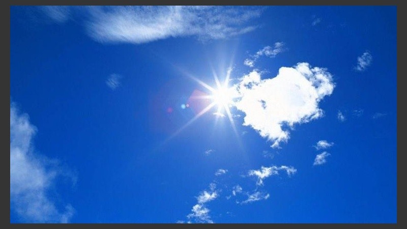 Cielo azul y sol seguro. 