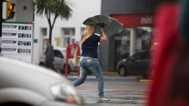 Se largó la lluvia en Rosario este viernes por la tarde.