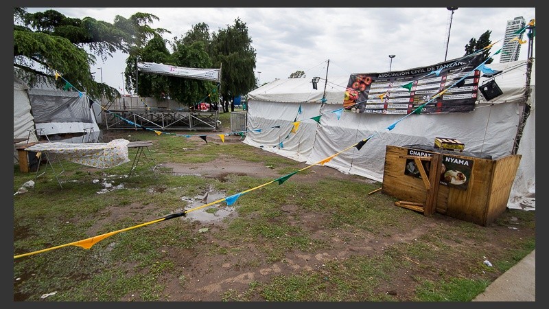 Sectores de la feria deberán ser arreglados tras las tormentas del fin de semana.