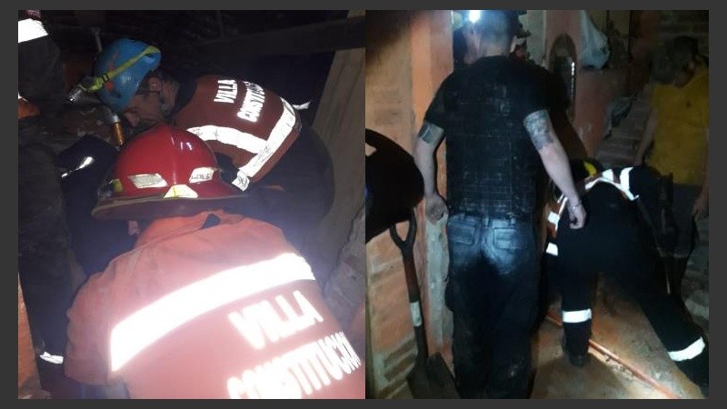 Los bomberos de Villa Constitución trabajaron en el lugar.