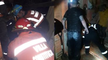 Los bomberos de Villa Constitución trabajaron en el lugar.