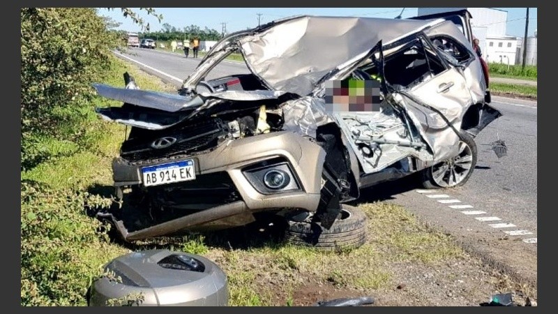 El choque fue a las 9 en el kilómetro 155 de la Ruta Nacional N° 9.