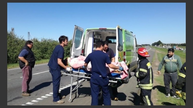 La camioneta quedó a 150 metros del camión.