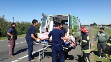 La camioneta quedó a 150 metros del camión.