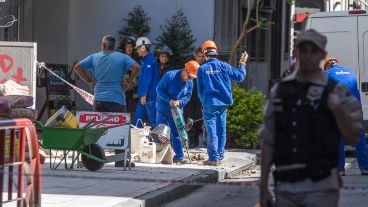 El escape de gas al lado de los Tribunales de calle Entre Ríos.