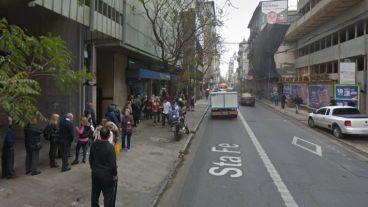 La zona donde ocurrió el cobro y el posterior robo a la jubilada.