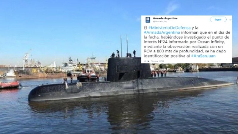 La Armada confirmó la impactante noticia en Twitter.