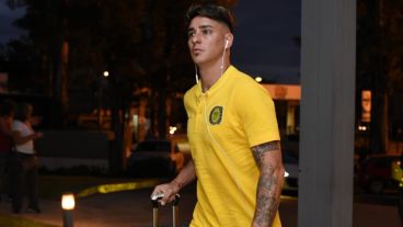 El plantel durante su llegada a Córdoba.