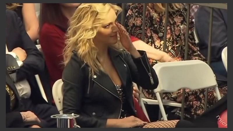 Luisana Lopilato, emocionada. 