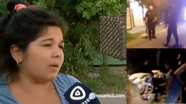 Maira, la denunciante, y las imágenes registradas con el perro asesinado.