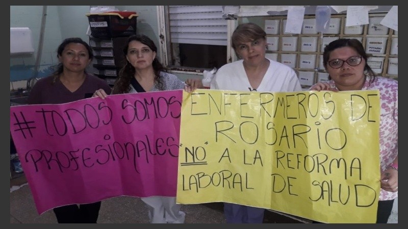 Enfermeras quieren que la Ley provincial Nº 9282/83 los incluya como profesionales. 