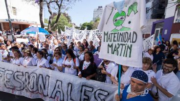 La movilización partió desde la Maternidad Martin.