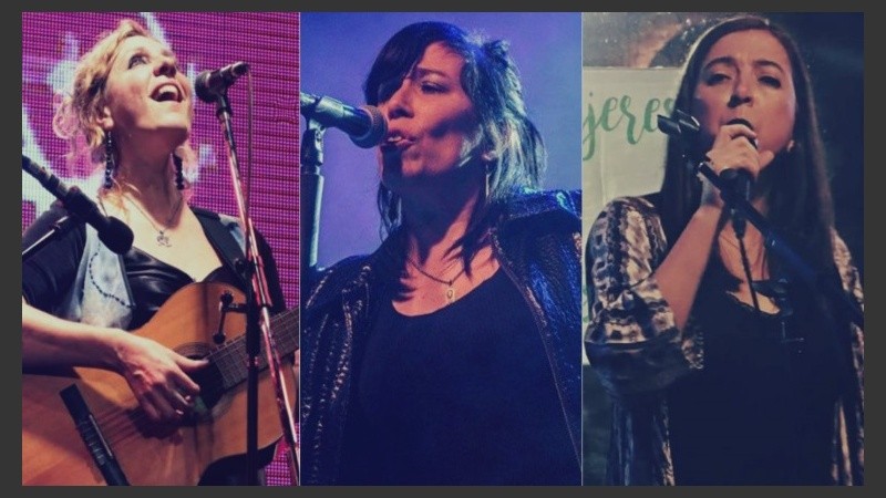 Valei, Mercedes Ianniello y Astrd Denegri integran el Colectivo Mujeres Músicas Rosario