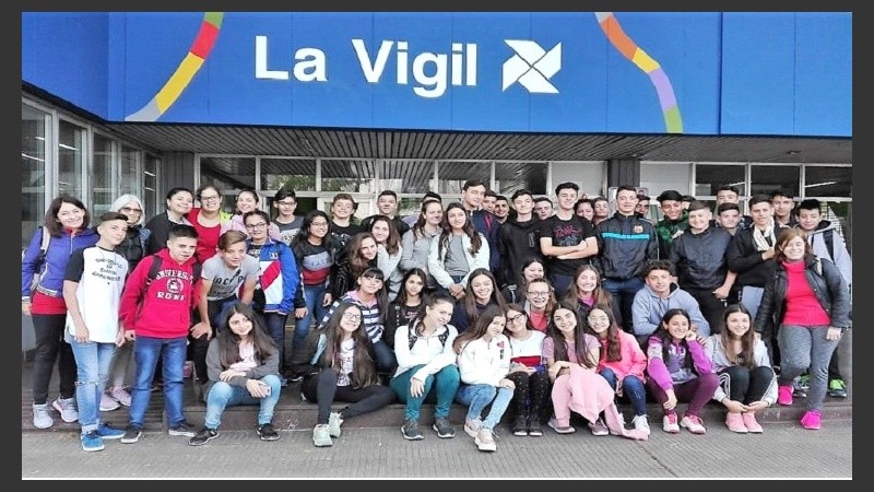 Contingente de Arroyito, Córdoba, que se sumó a los recorridos. 