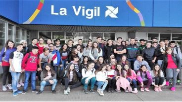 Contingente de Arroyito, Córdoba, que se sumó a los recorridos.