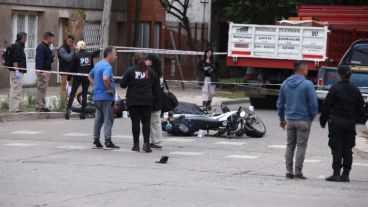 La escena de la muerte del policía en la zona oeste de la ciudad.