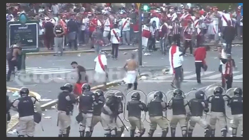 Las imágenes de los incidentes en Núñez.