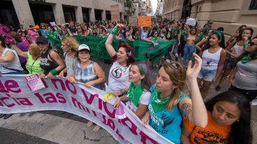 La marcha arrancó en plaza San Martín y terminó en el Monumento.