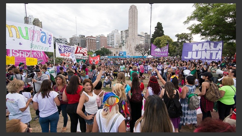 La manifestación terminó en el Parque Nacional a la Bandera.