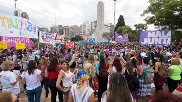 La manifestación terminó en el Parque Nacional a la Bandera.