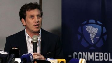 El presidente de la Conmebol, Alejandro Domínguez, habló desde Paraguay.