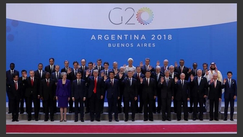 La foto de todos los líderes mundiales en el G20 de Costa Salguero. 