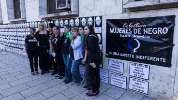 Parte de las mujeres que armaron la intervención.