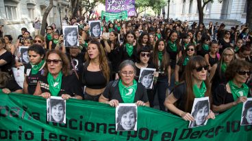 La movilización recorrió el centro de la ciudad.