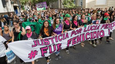 La movilización pidió Justicia por Lucía Pérez.