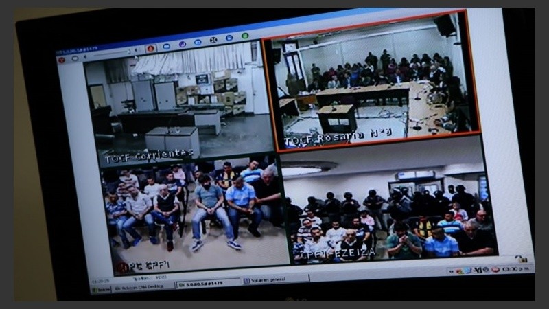 Algunos imputados siguieron la sentencia por videoconferencia.