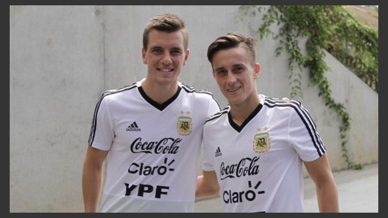 Lo Celso y Cervi, unidos por la selección y por la final canalla. 