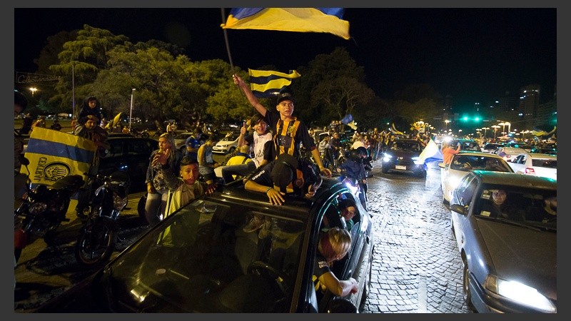 Los festejos por las calles de Rosario.