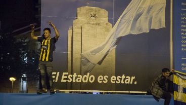 Festejo en el Monumento.