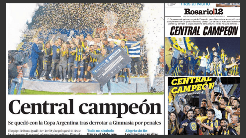 Algunas de las tapas que reflejaron el logro canalla. 