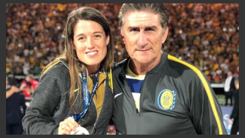 Sabrina Goddard feliz y orgullosa con Bauza.
