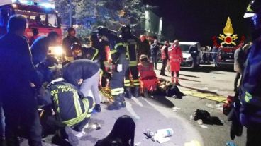 Una imagen de la tragedia en la disco italiana.