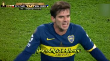 El grito de Gago a Guillermo Barros Schelotto.