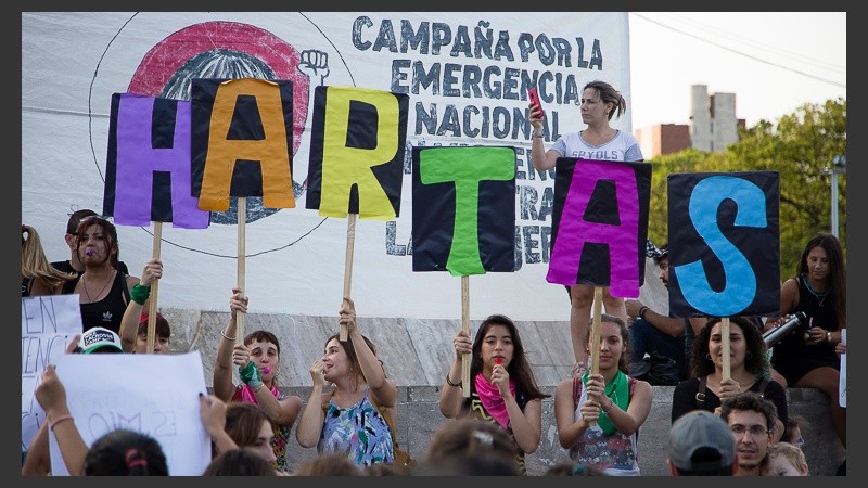 Los carteles mostraron diferentes consignas sobre la problemática.
