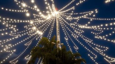 El arbolito de barrio Belgrano ya se enciende.