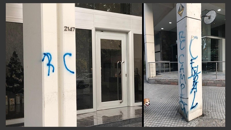 Pintadas sobre las paredes de diversas viviendas. 