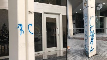 Pintadas sobre las paredes de diversas viviendas.