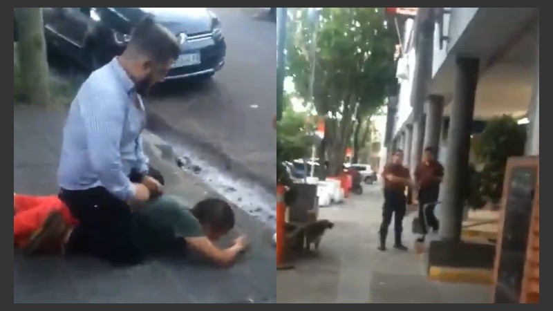 Un policía de civil lo detuvo y no recibió ayuda de los uniformados.