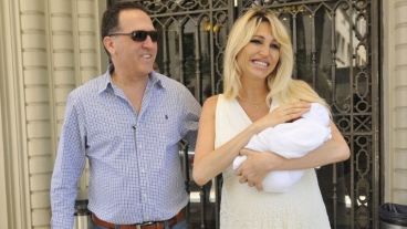 Xipolitakis y Naselli, el miércoles pasado, tras el nacimiento de Salvador Uriel.