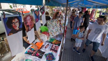 La feria de Navidad de este miércoles en plaza San Martín.