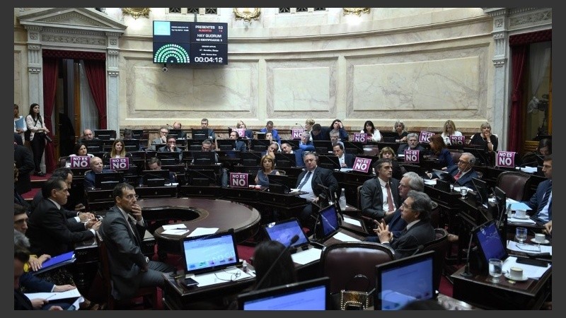 El Senado en la sesión de este miércoles.