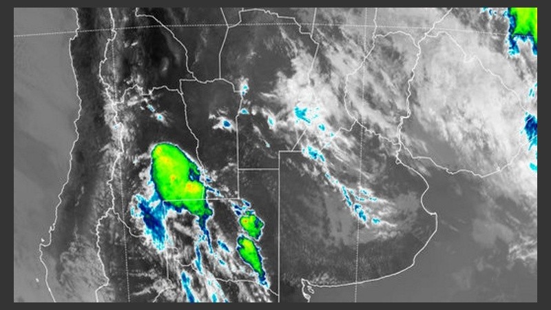 La imagen satelital del SMN.